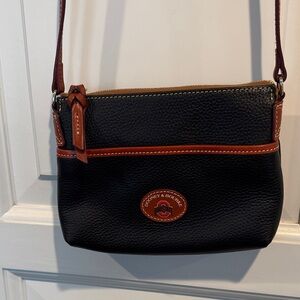 Dooney & Bourke Black and Tan Crossbody Ohio State Bag